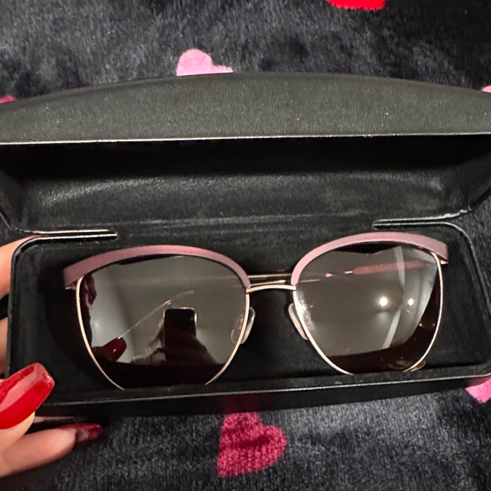 bebe Rose Gold Pink and Black Sunglasses